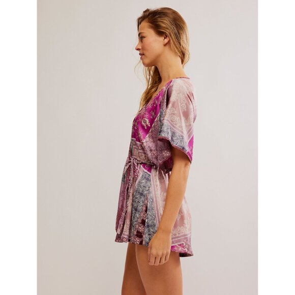🎉LAST CHANCE🎉 FREE PEOPLE Oasis Romper / Dawn Pink Combo - Picture 4 of 6
